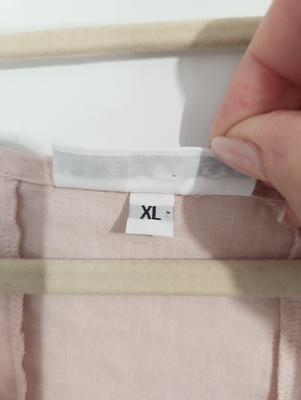 Bryn Walker Linen Light Pink Sleeveless Top, Size XL - Picture 3 of 8